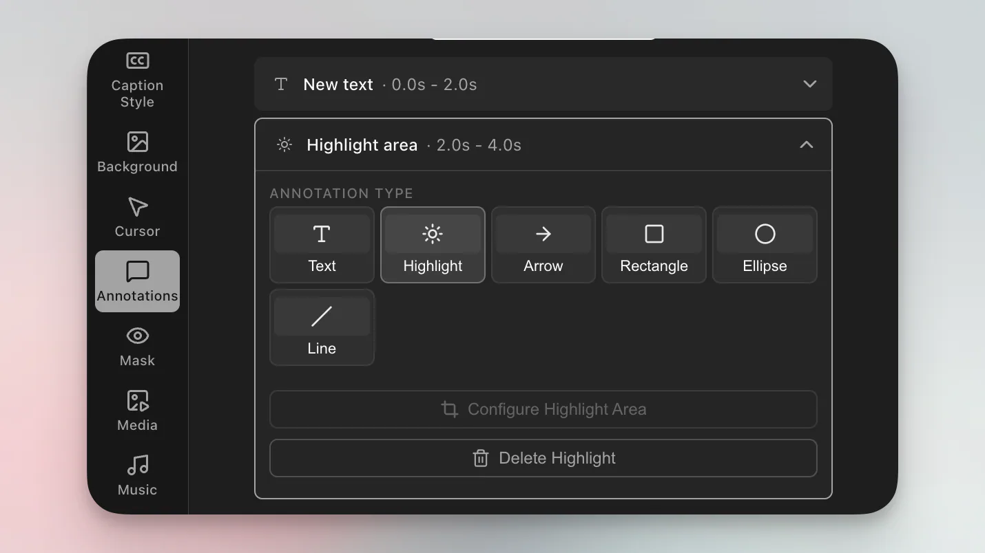 Annotations & dynamic text