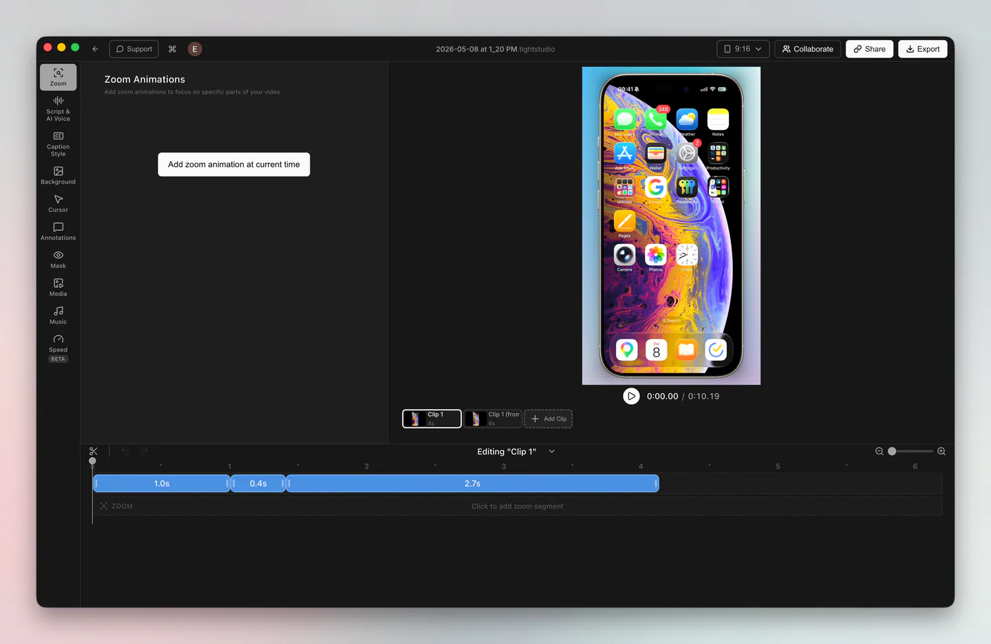 Mobile device recording