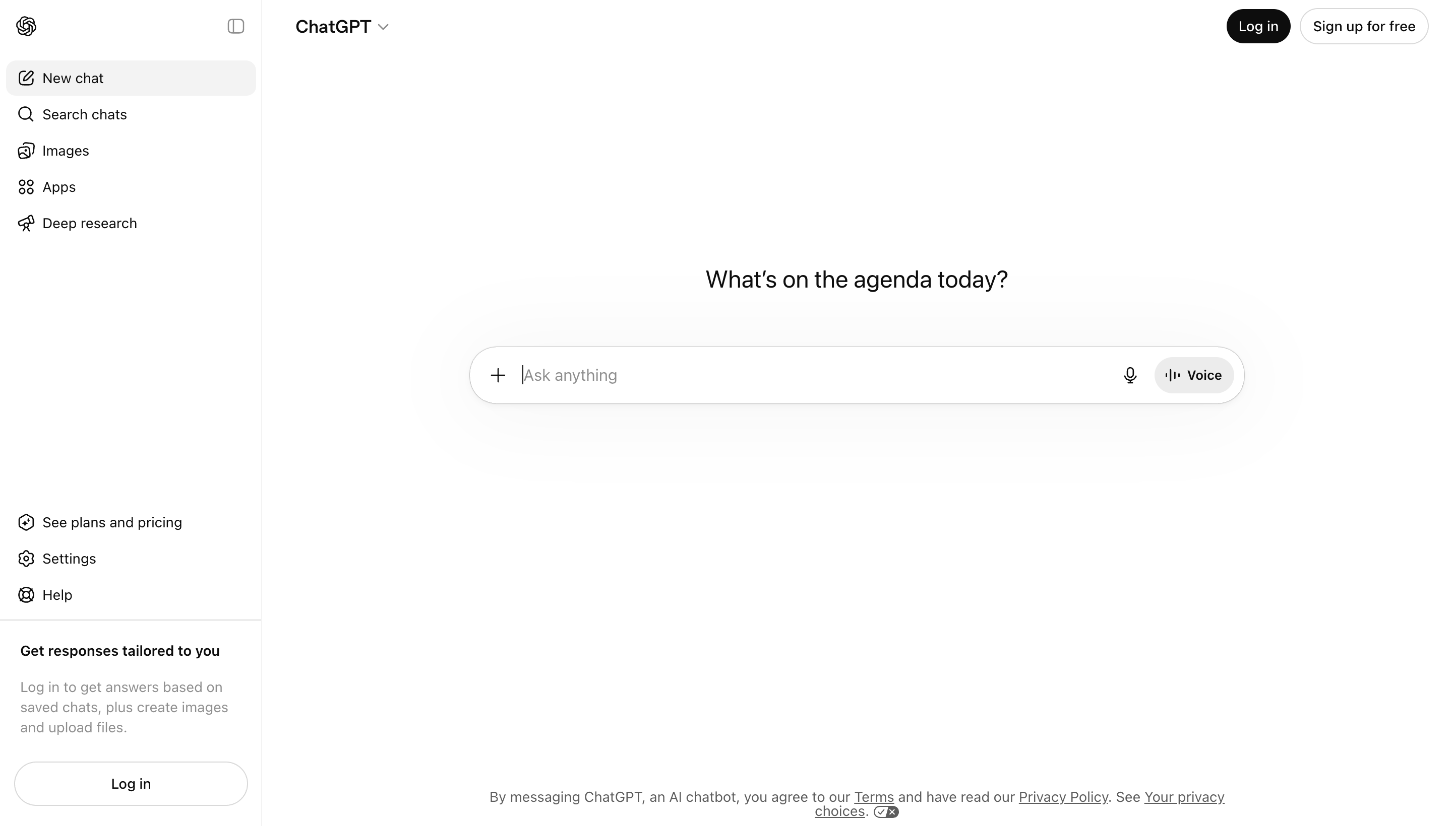 ChatGPT interface for drafting marketing copy